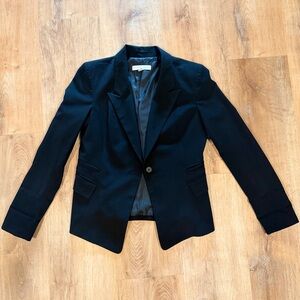 New York & Company Tailored Black Blazer – Classic Single Button (Size 8)